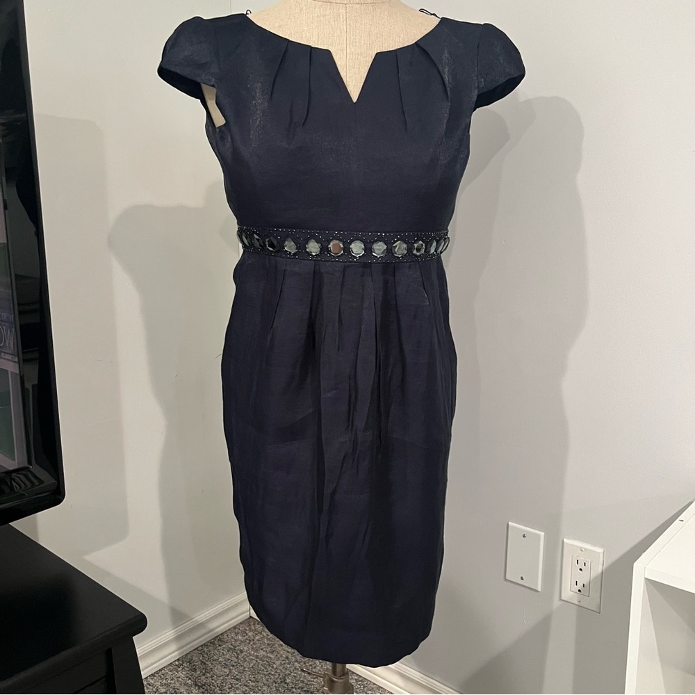 Adrianna Papell Navy Blue Dress